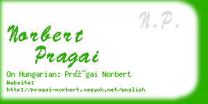 norbert pragai business card